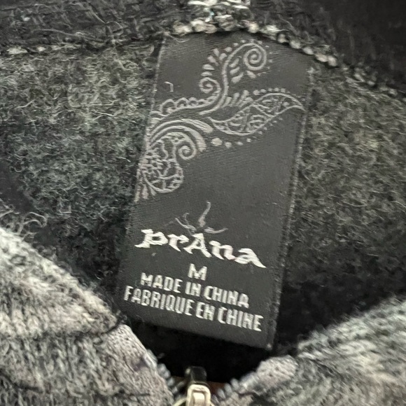 prAna Quarter-Zip Hoodie, Wool Blend, Size M, Gray - Picture 4 of 7